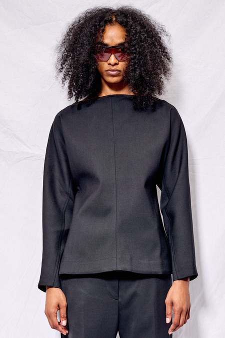 Studio Nicholson Off-White Knit Alpaca Kelvin V-Neck Sweater