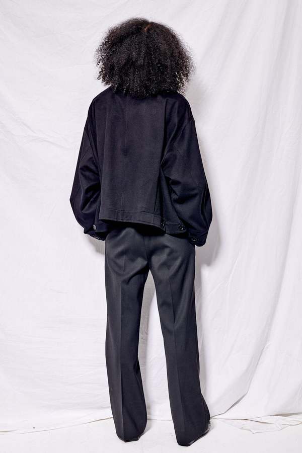 Gabriela Coll Garments No.286 Heavy Wool Cropped Oversized Jacket