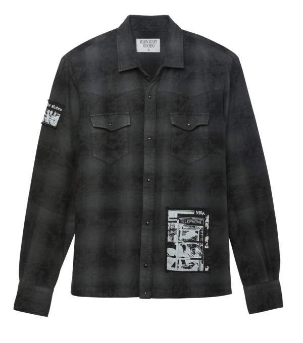 Midnight Rodeo Patchwork Flannel Shirt