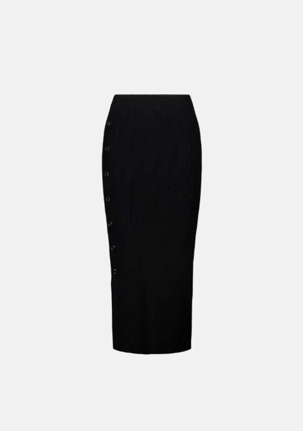 SAEMDI Deconstructed Rib Skirt