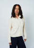 MJ. Watson Button Front Collar Cardigan - Natural - Thumbnail 5