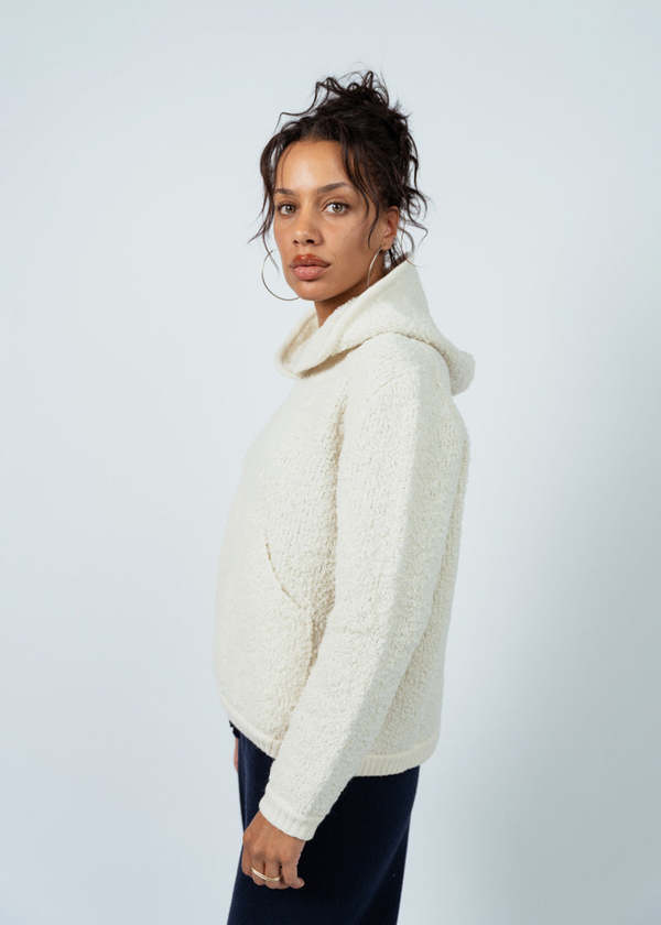 MJ. Watson Chunky Alpaca Wool Hoodie - Natural