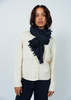 MJ. Watson Fringe Scarf - Navy - Thumbnail 2