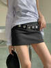 The NKC Store Gabby Skort - Black Denim - Thumbnail 1