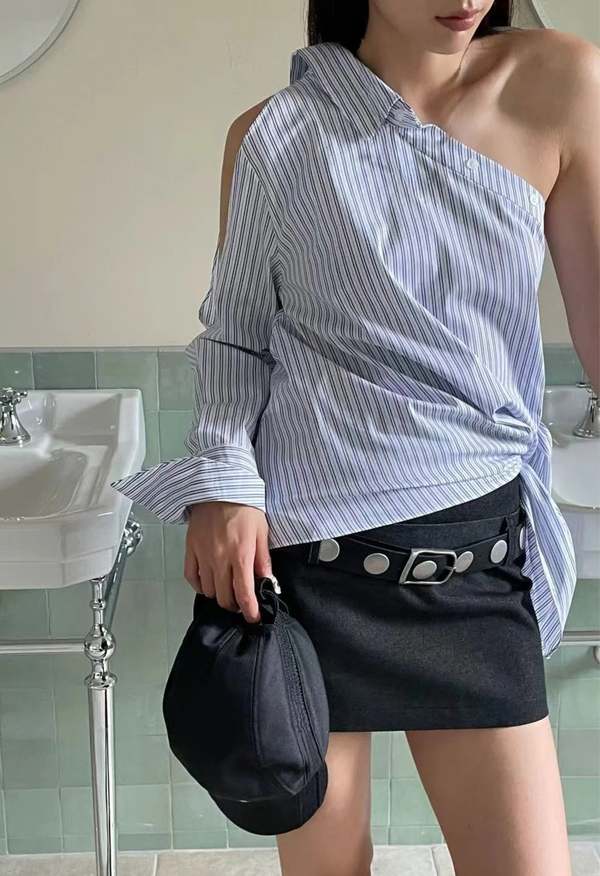 The NKC Store Gabby Skort - Black Denim