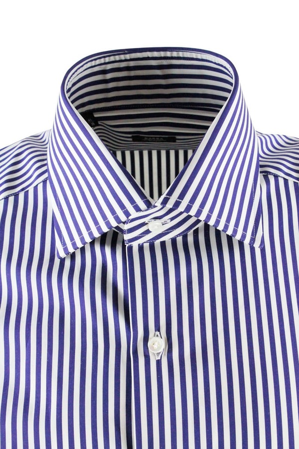 Barba Napoli Shirt - Bianco/blunavy