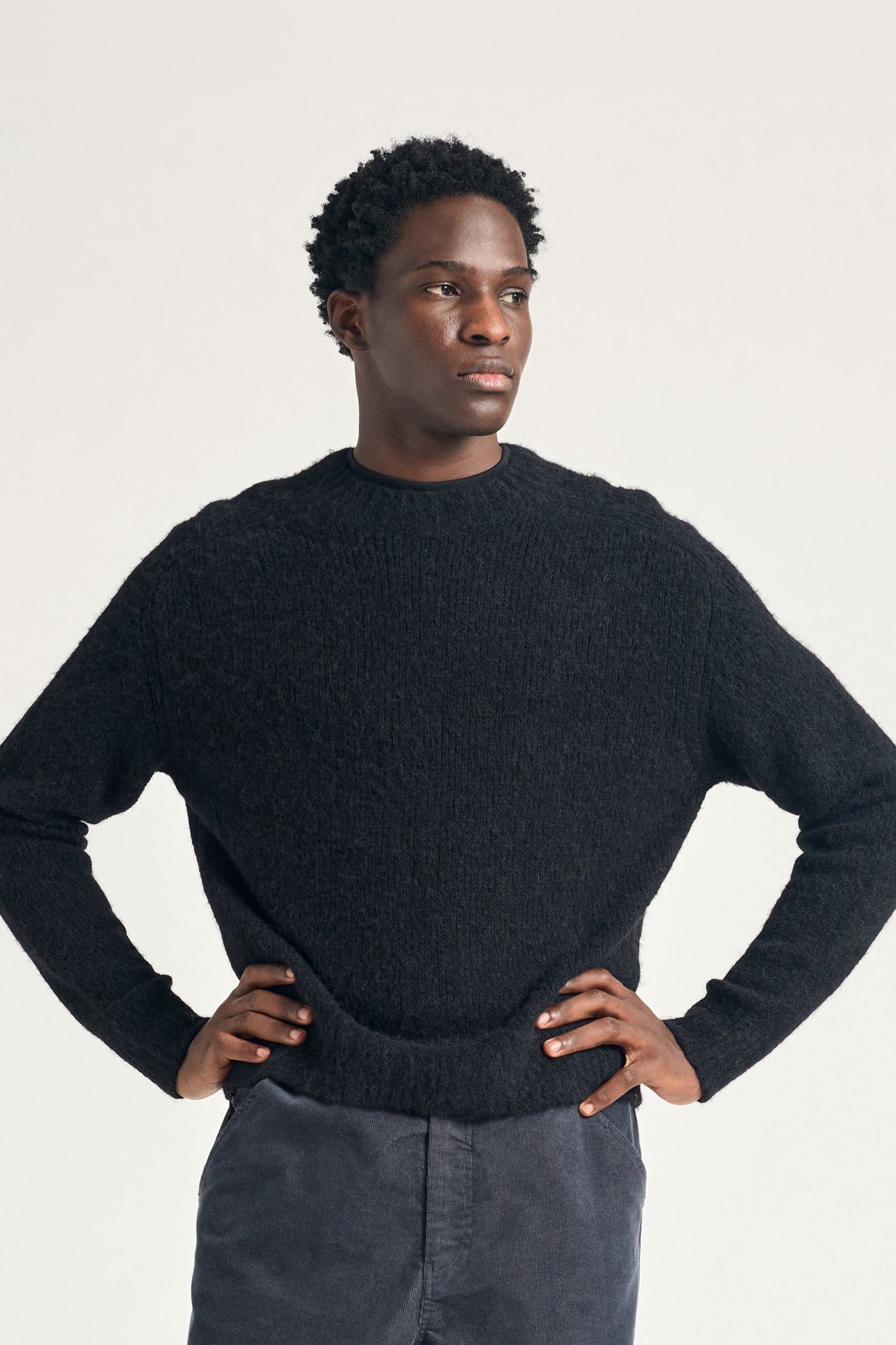 Norse Projects Rasmus Mock Neck Relaxed Brushed Sweater | Garmentory