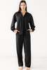 Salua Lingerie Mandarin Collar Soft Pima Cotton Pajamas - Thumbnail 3