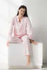 Salua Lingerie Mandarin Collar Soft Pima Cotton Pajamas - Thumbnail 4