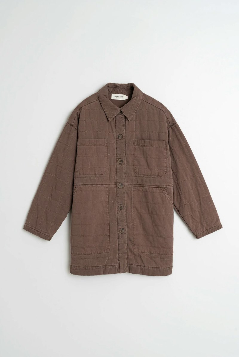 Indi & Cold Quilted Plaid Coat