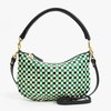 Clare V. Petit Moyen Green Apple Woven Checker Handbag - Thumbnail 1