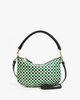 Clare V. Petit Moyen Green Apple Woven Checker Handbag - Thumbnail 2