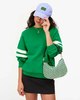 Clare V. Petit Moyen Green Apple Woven Checker Handbag - Thumbnail 5