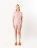 Eberjey Gisele Printed Relax Short Pajama Set - Duo Stripe Hollyred - Thumbnail 1