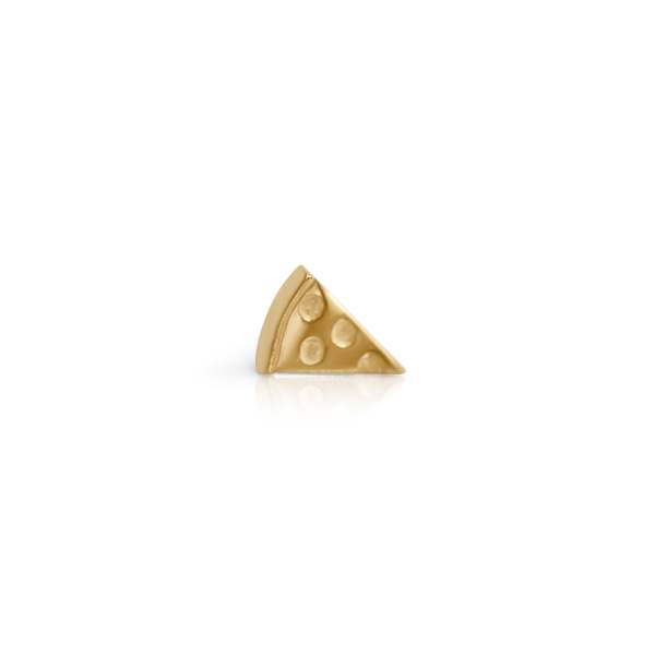 Whit Jewelry Pizza Stud -14K Yellow Gold