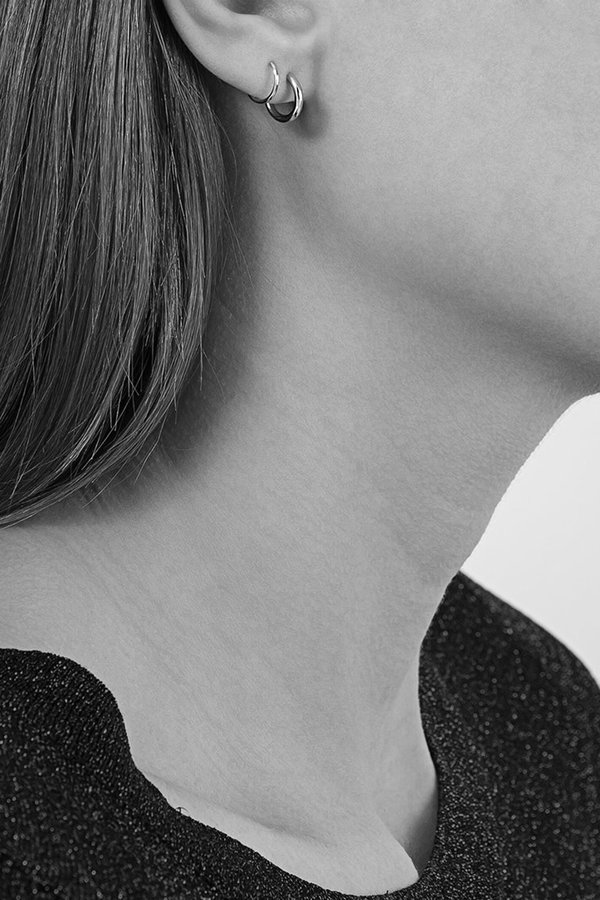 Maria Black Left Dogma Twirl Earring - Silver | Garmentory