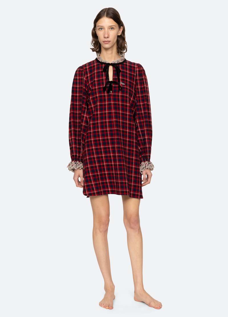 Sea NY Zahara Night Shirt - Red