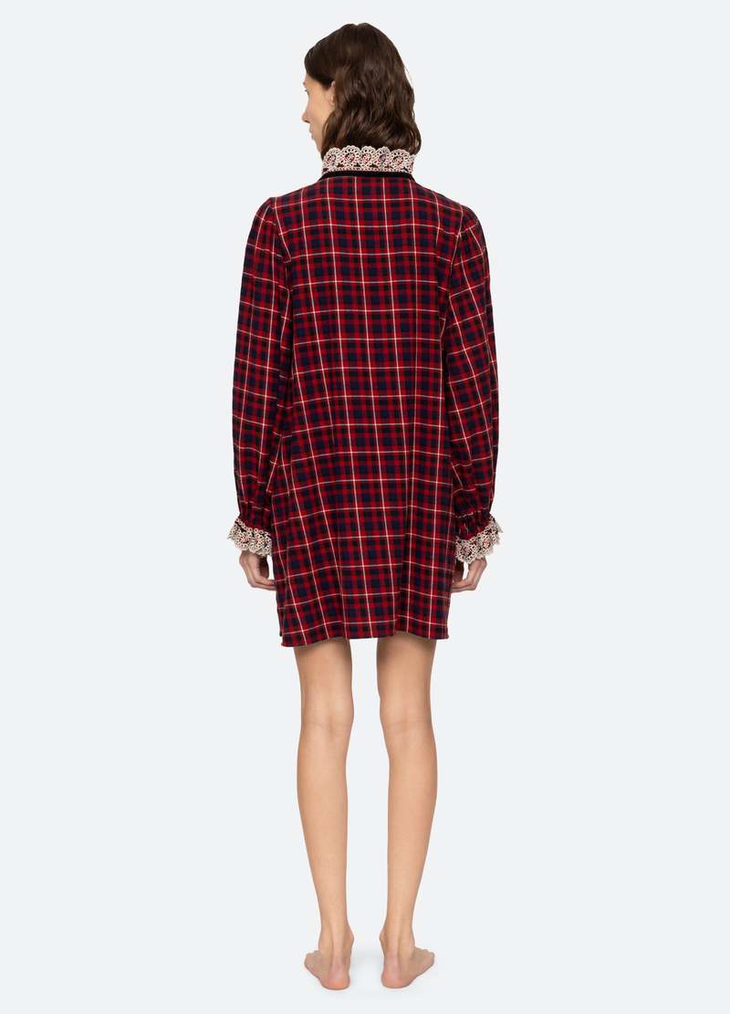 Sea NY Zahara Night Shirt - Red