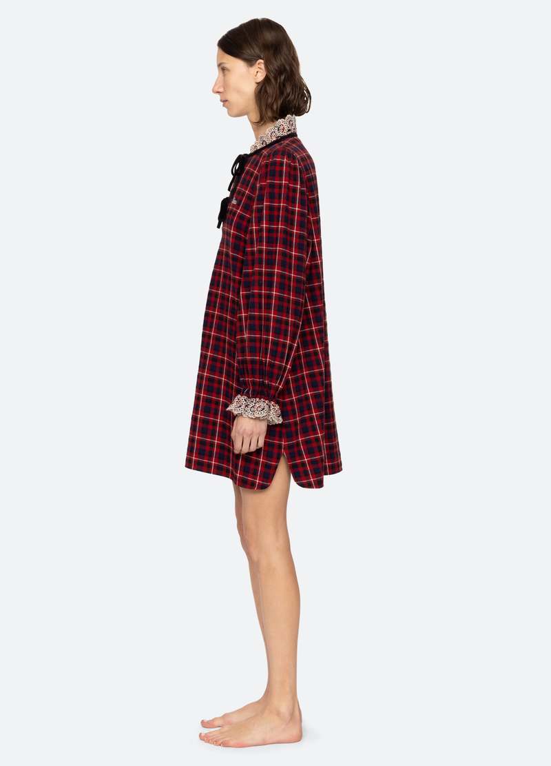 Sea NY Zahara Night Shirt - Red