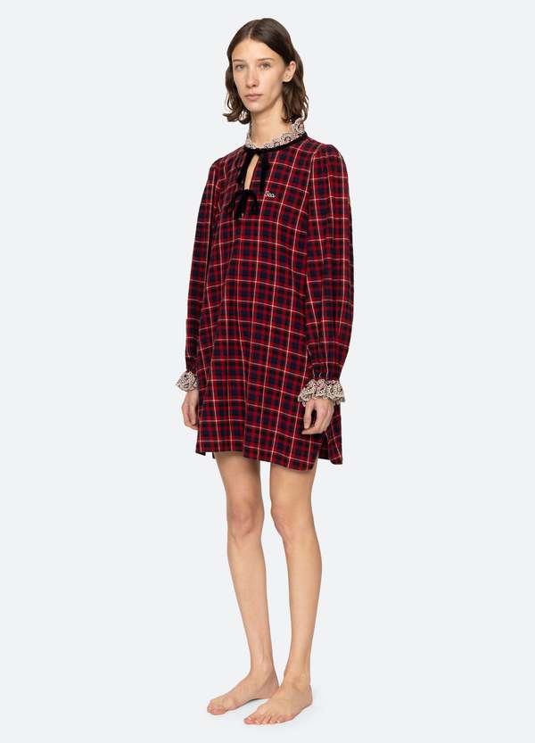 Sea NY Zahara Night Shirt - Red