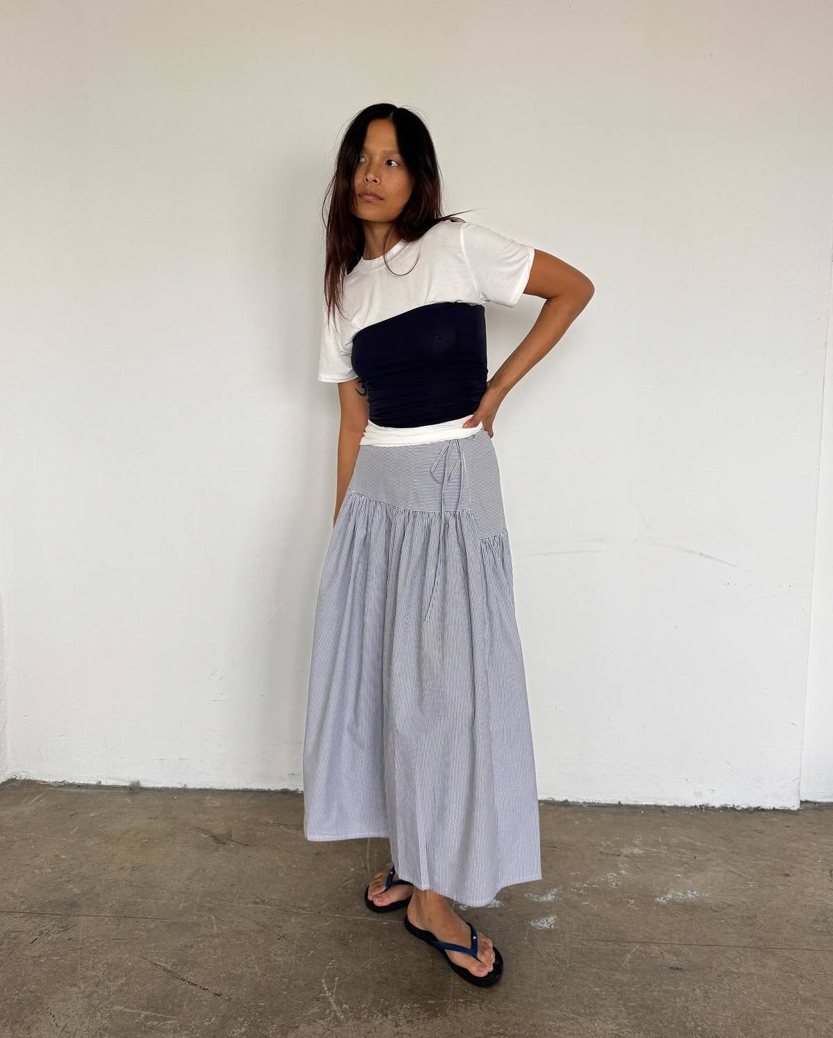 KYE Intimates Recline Bamboo Strapless Tube Top - Navy - Image 2 of 7