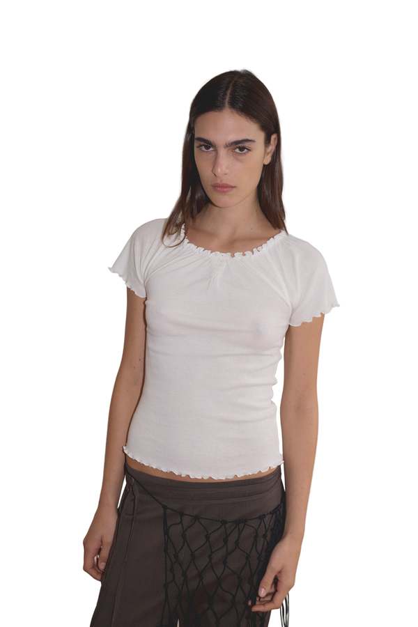 Deiji Studios Flounce Tee - Cream
