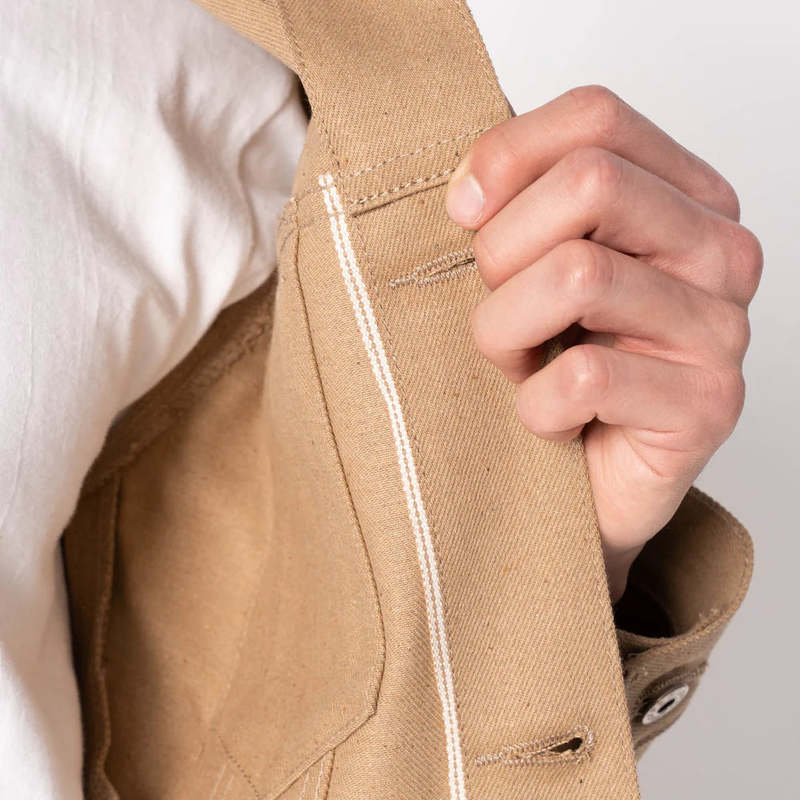 Naked & Famous Brown Fox Selvedge Denim Jacket - Brown