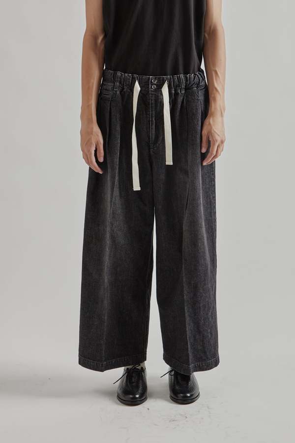 Sillage Hakama Pants - Black Denim Damaged | Garmentory