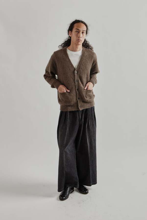 BATONER PURE MOHAIR100％ V CARDIGAN GRAY Batoner Pure Mohair V Cardigan | Garmentory