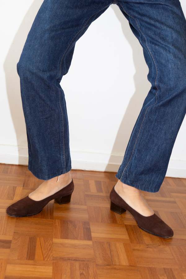 Slip Ons Heels Brown Garmentory — free download