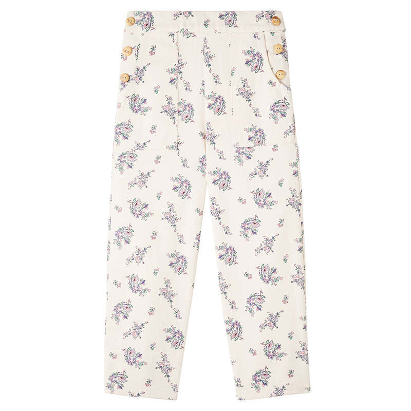 KIDS The New Society Emma Pants - Cream Floral Print