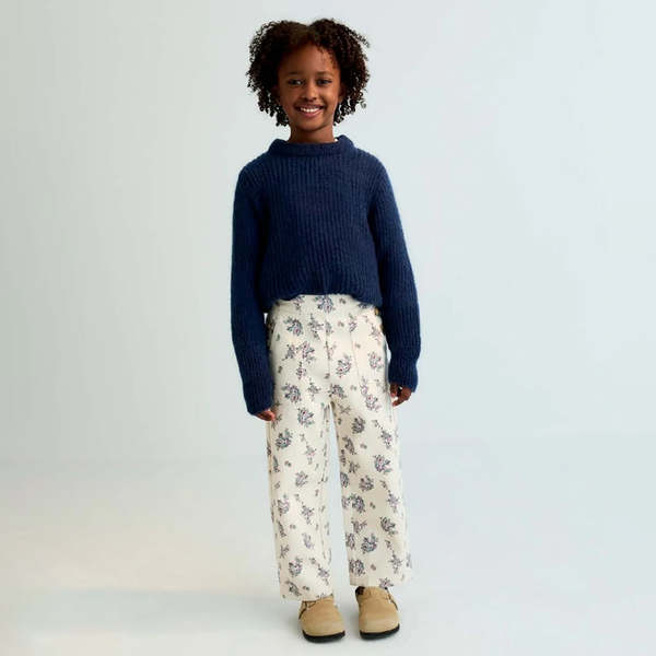 KIDS The New Society Emma Pants - Cream Floral Print