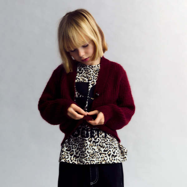 KIDS The New Society Lina Cardigan - Red