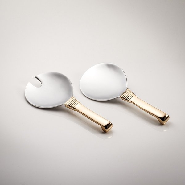 Lunares Djembe Salad Server Short Lunares Djembe Salad Server Short