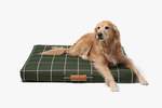 Lay Lo Dog Bed or Bed Cover - Hunter Green Grid - Thumbnail 2