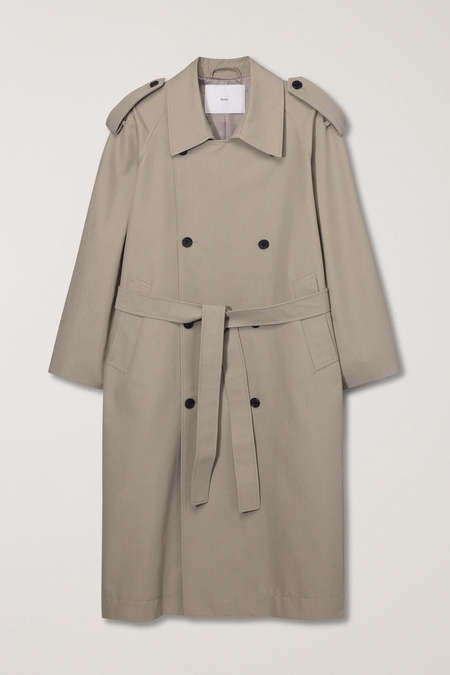 ジャケット・アウター cristaseya 20aw cotton oversized trench Cristaseya Oversized Trench Coat Cotton Linen Dark Olive