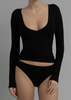 KYE Intimates Recline V Long Sleeve Top - Thumbnail 1