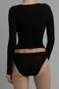 KYE Intimates Recline V Long Sleeve Top - Thumbnail 3