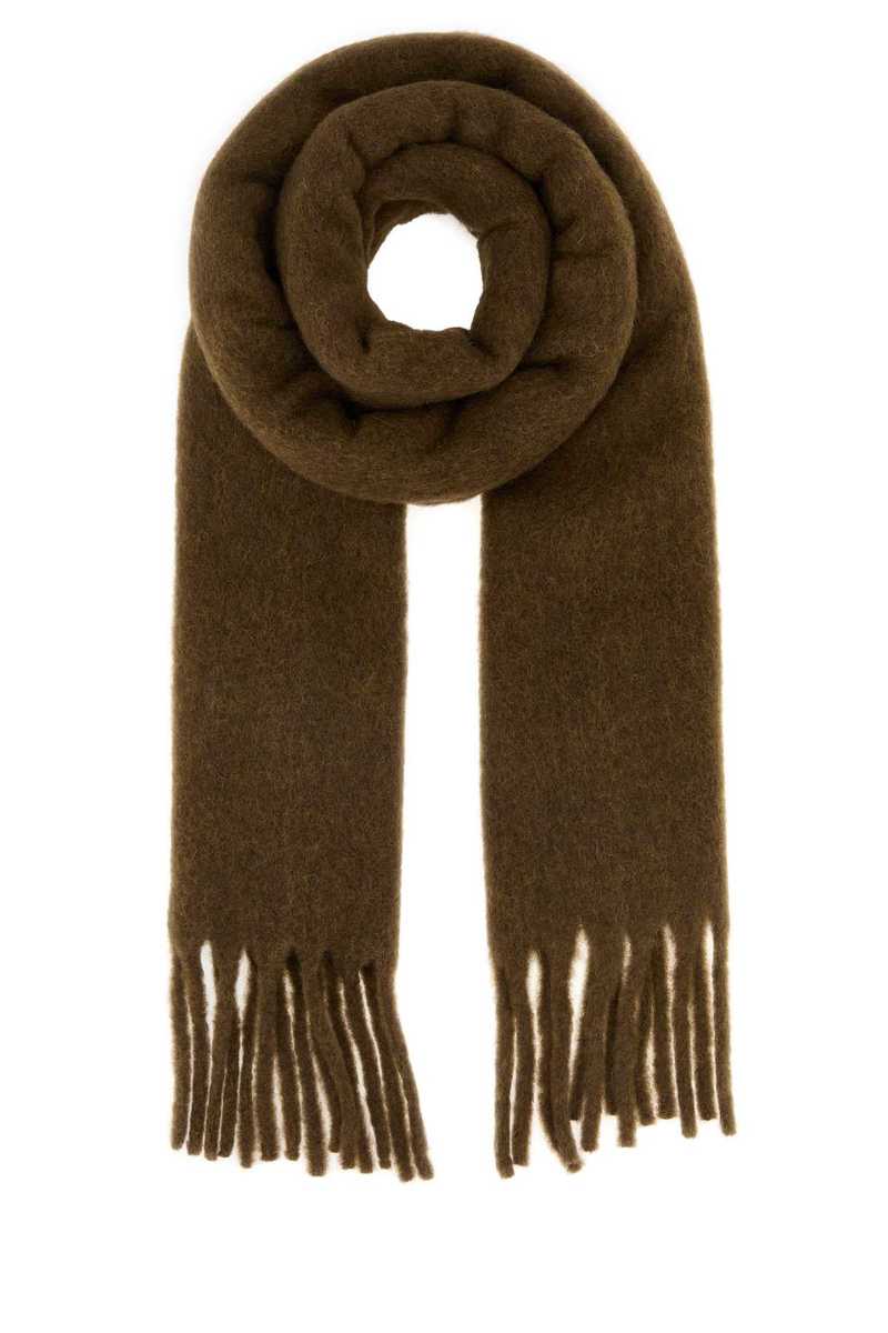 Ami Alexandre Mattiussi Brown Alpaca Blend Scarf - Noisette Ami Alexandre Mattiussi Brown Alpaca Blend Scarf - Noisette