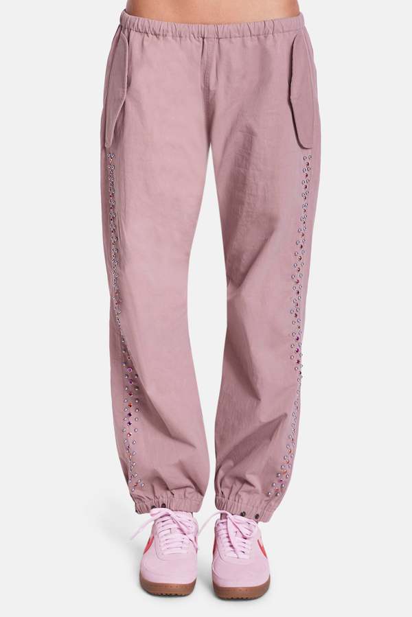 The Tile Club Justine Parachute Pant Studded