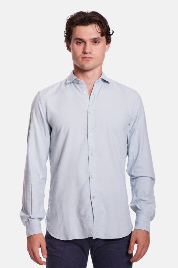 Boglioli French Collar Shirt - Powder Blue