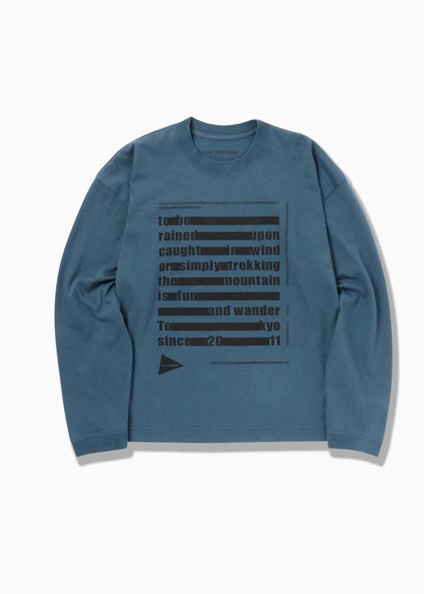 and wander Typography Printed Long-sleeve Shirt