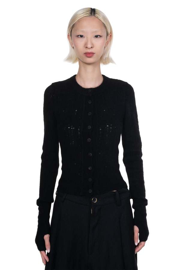 Isabel Benenato Yak Mesh Cardigan Cardigan