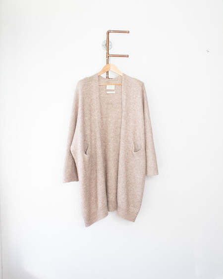 トップス KAMIYA Kasuri Mohair Cardigan (24aw) KAMIYA Kasuri Mohair Cardigan - Pink | Garmentory