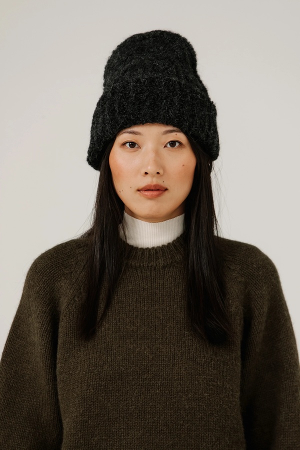 Bare Knitwear Colette Boucle Beanie - Basalt Bare Knitwear Colette Boucle Beanie - Basalt