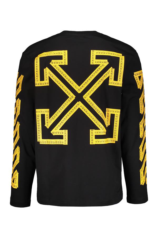 Off-White Long-Sleeve T-Shirt With Yellow Logo - Black | Garmentory