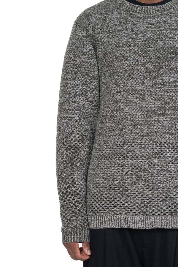 Isa Boulder Solid Crochet Crewneck Sweater | Garmentory