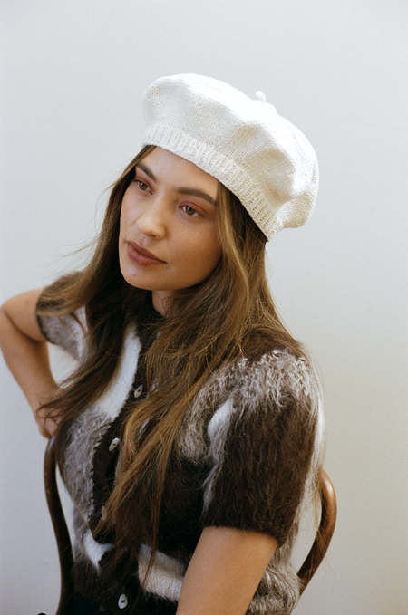 帽子 Misha&Puff Popcorm Beret 6-8y Kids Misha & Puff Popcorn Beret Hat - Camp Green | Garmentory