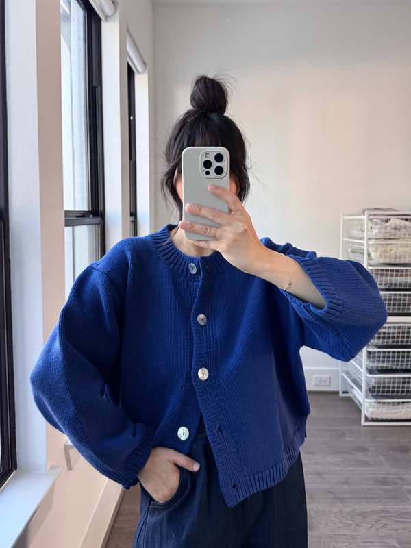 Nikki Chasin Shiloh Cotton Cardigan - Lapis