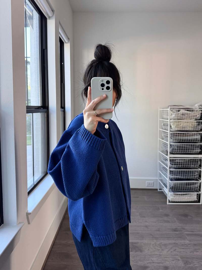 Nikki Chasin Shiloh Cotton Cardigan - Lapis